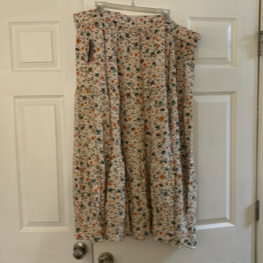 Eloquii Tiered Floral Maxi Skirt